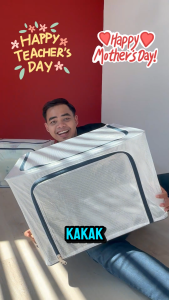 𝗨𝗥𝗕𝗔𝗡𝗛𝗢𝗠𝗘𝗦 24L / 72L / 110L Foldable Clothes Storage Box with Steel Frame | Transparent Waterproof Wardrobe Organizer | Large Capacity Container | Baju Storage Box | Kotak Simpanan Boleh Lipat | Dustproof Blanket Organizer Bin