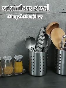 Rak Sendok Garpu Pisau Sumpit Spatula Stainless Steel 304 & Box Tempat Alat Makan Travel