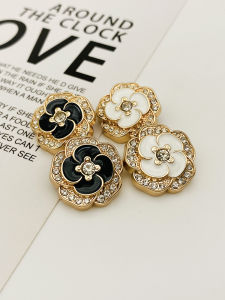 Nút Kim Loại Hoa Len Cardigan Áo Len Nút Váy Nút Áo Vest Nút Hoa Nút Thời Trang Phụ Kiện May Vá DIY