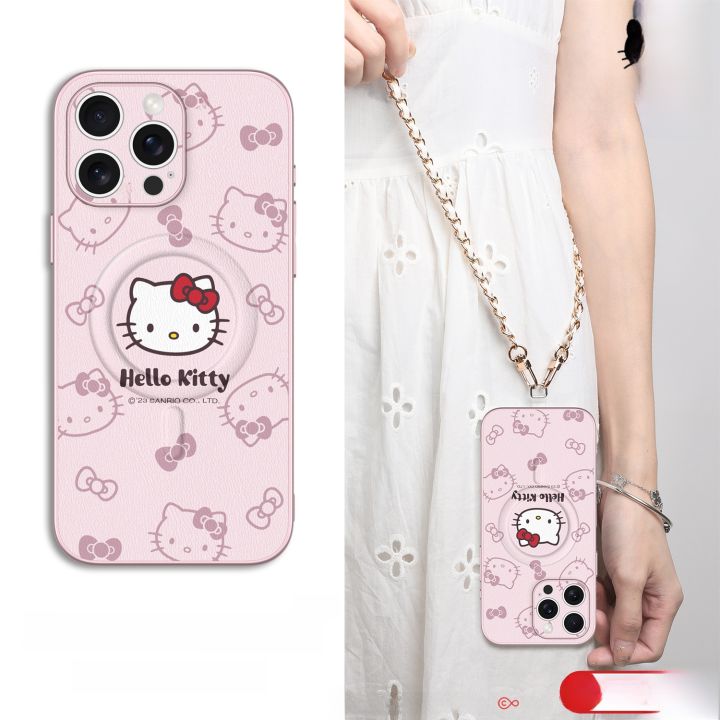 HelloKitty%20Magnetic%20Absorption%20iPhone%20pro%20Max%20Phone%20with%20Lanyard%20Full%20Cover%20Womens%20Style%20Lambskin%20Apple%2016%20Series%20Case%20-%20Image%206