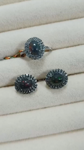 [ Woosilver ] Set Trang Sức – Oval Sắc Khói Huyền Bí