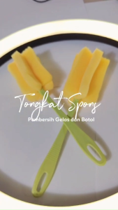 BISA COD | TONGKAT SPON SIKAT PEMBERSIH BOTOL GELAS CLEANER SPONGE SPONS