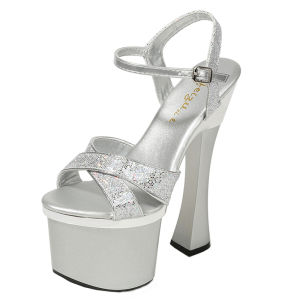 รองเท้าแตะส้นสูงหัวแหลมแบบสวมสำหรับผู้หญิง รองเท้าแตะส้นหนาแบบป้องกันน้ำ กันน้ำ ทรงหัวแหลม ดีไซน์แฟชั่นฤดูร้อน