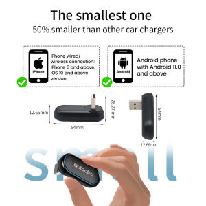 360 Degree Rotation Wireless CarPlay Android Auto Wireless Adapter Smart Mini Box Plug & Play WiFi Universal For Nissan Cars