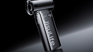 JISULIFE LIMITED EDITION Chrome Handheld Fan Life9 Mini Fan Rechargeable New Electroplated Finish Stylish Lanyard 5000mAh Battery 5 Wind Speed for Outdoor Camping School Travel VMI Direct