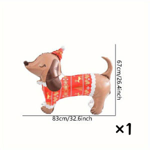 2 Quả Bóng Hình Chó Xúc Xích Giáng Sinh Có Mũ Bóng Hình Chó Hoạt Hình Dùng Trang Trí Giáng Sinh Trong Nhà Và Ngoài Trời