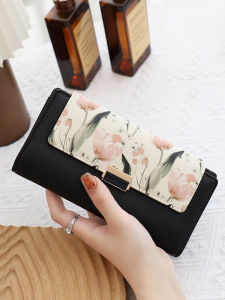 Elegant Long Ladies Wallet 2025 New Print Ink Painting Design Specialty Design Precise High End Leather Purse for Women