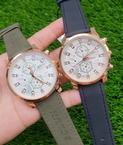 LuvLiez Zhop นาฬิกาข้อมือชาย Bolun แบรนด์แท้ สายหนัง แถมฟรี กล่องกระดาษ