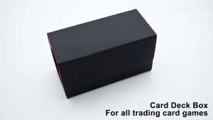 3-in-1 Card Deck Box Holds 200+ Sleeved Card Magnetic Card Case with 2 Commander Display and 1 Dice Tray for MTG TCG Sports