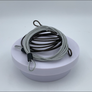 1.5/2M Bike Luggage Bag Rubber Coated Steel Cable Equipped With Lock Buckle Anti Theft Fastener Key