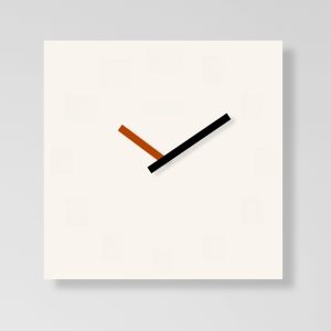 Modern Minimalist Square Art Wall Clock Living Room Decor Battery Operated Scan Second Hand Movement No Drilling Required