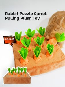 Bunny Busy Bite Toy Distracting Training Chew Toy for Rabbits Cats Dogs Plant Grass Extract Brand Interactive Pet Toys