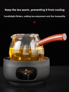 2024 New Candle Tea Ceremony Set Heating Base Tea Lamp Tea Brewing Accessories Warm Tea Pot for Tea Ceremony And Dining