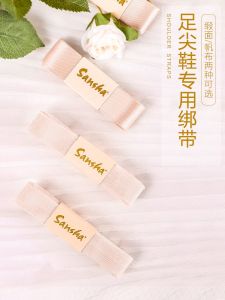 ของแท้ Sansha รองเท้าเต้นรําบัลเล่ต์ LACE-Up ผ้าใบและซาตินริบบิ้นสําหรับ Pointed Toe Dance รองเท้าอุปกรณ์เสริม