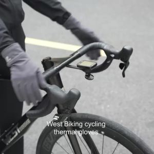 West Biking | WEST BIKING Thermal Cycling Gloves Winter Fleece Windproof Bike Gloves Touch Screen Full Finger Gloves Outdoor Cycling Equipment