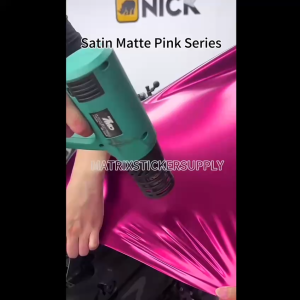 SATIN MATTE MOTOR PINK STICKER(152CM-Custom) pelekat full body wrapping Sticker motor sticker kelabu vinyl wrap film