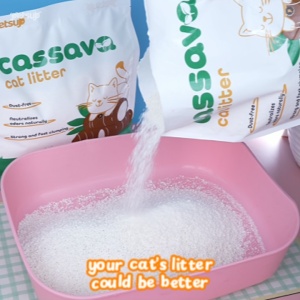 Petsup Cassava Cat Litter 2.5kg Premium Strong Clumping Dust Free 100% Plant Based Odor Control and Easy Scooping for a Cleaner and Fresher Cat Litter Box Routine
