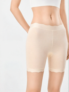 Purcotton | Light Cool Anti-peek Cotton Underwear Medium-waist Flat Edge Shorts