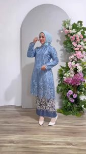 (COD) SETELAN TUNIK TILLE TERBARU/ BAJU KEBAYA / KEBAYA TUNIK / BAJU KODANGAN / TUNIK TILLLE / KEBAYA WISUDA / TUNIK TILLE MODERN BY JURAGAN KEBAYA