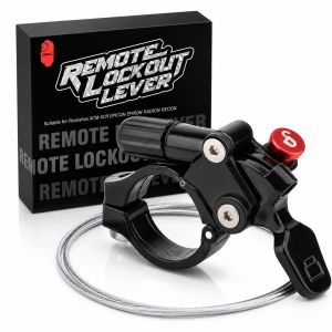 CNC MTB Bicycle Suspension Fork Remote Lockout Lever Switch with 700mm Cable Compatible with RockShox FOX Forks