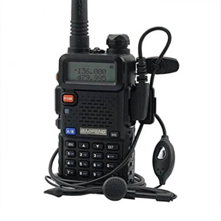 Bộ đàm Baofeng UV-5R phiên bản mới nhỏ gọn  Bộ đàm 2 băng tần số UHF/VHF kết hợp nghe đài FM và đèn pin chiếu sáng chuyên dụng cho bộ đàm, Bộ đàm công suất cao