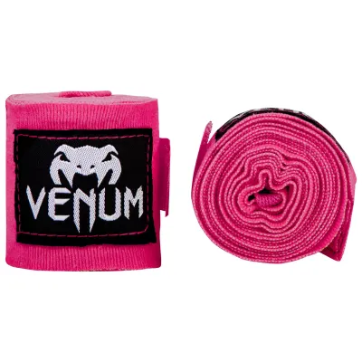 Venum Venom Boxing Hand Wrap ผ้าพันข้อมือป้องกันสำหรับออกกำลังกาย ฟิตเนส ตัดสินมวย 4 เมตร สีดำ ผ้าพันข้อมือสำหรับทุกเพศ