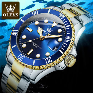 OLEVS Original Watch Men Waterproof Luxury Fashion trend gears turning Calendar Quartz Watch Casual Student Stainless Steel Strap Watch for Boyfriend Gift