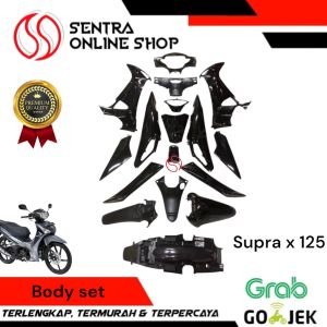 Cover body bodi set supra x 125 old lama karburator hitam paravira