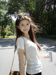 XIANGBAIWEI | Summer New Loose V-Neck Short Sleeve Waist Accentuating T-Shirt