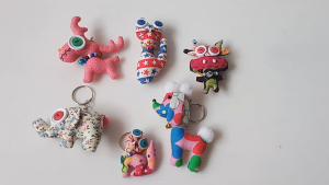 พวงกุญแจผ้ารูปสัตว์ ของตกแต่งสำหรับคนรักสัตว์ No.2