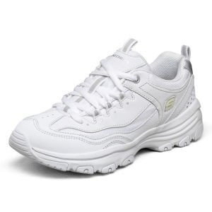 Skechers | Heel Elevating Cushioned Leather Womens Sneakers