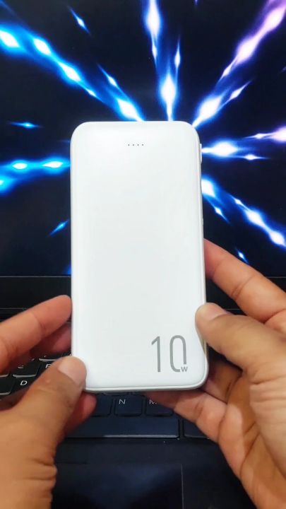 【Aston】Powerbank 10000 mah Power Bank Fast Charging Murah Mini LCD with  Kabel Data Type C Micro USB Kompatibel untuk ip Samsung Oppo Vivo Lazada 
