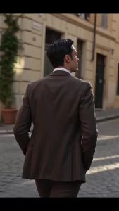 British Mens Blazers Vintage Herringbone Tweed Formal Jacket Wool Blend Breasted Casual Autumn Winter 3 Piece Suit