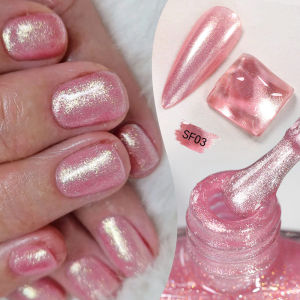 LILYCUTE 7ml Hồng Lấp Lánh Sơn Móng Tay Nhiều Màu Sắc Sáng Sáng Hiệu Ứng Ngọc Trai Không Cần Đèn Tự Làm Móng Tay Nghệ Thuật Trang Trí