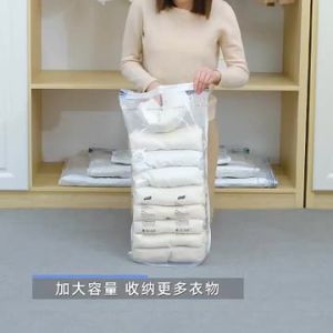 No Pump Required Vacuum Compression Bag for Storing Clothes Clothing Empty Packed Bags Storage Organizer Travel Accessories
