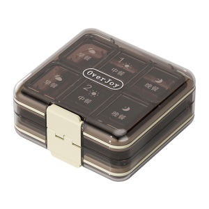 กล่องเก็บยาแบบแยกชั้น ความจุขนาดใหญ่ สำหรับการเดินทาง พร้อมซองเก็บยา กล่องเก็บยาแบบพกพา กล่องเก็บยาสำหรับใส่ยา