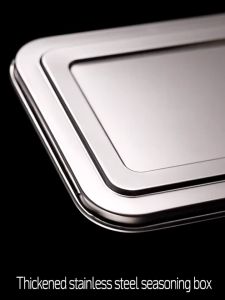 Stainless steel seasoning box seasoning bottle seasoning container sauce container spice jar.