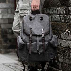 MOYYI Outdoor Travel Backpack Korean Version Retro mens backpack Waterproof Business Computer large capacity student school bag for men and women