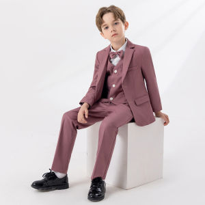 Children Handsome Suit Set British boys Wedding Pageboy dress Piano Host Performance Costume Uniform For Children