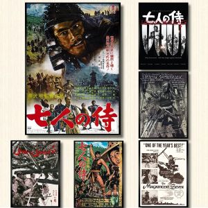 Classic Akira Kurosawa Movie The Seven Samurai Japanese Film Poster Canvas Painting Wall Art Pictures Home Room Decor