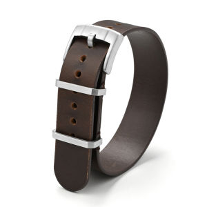 20mm 22mm High End Retro Leather Watch Strap Top Layer Oil Wax Leather Watchband Universal Bracelet