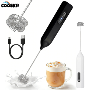 Milk Frother Egg Beater Mini Coffee Whisk Mixer Rechargeable Electric Milk Frother Wireless Milk Foamer Maker Handheld Stirrer