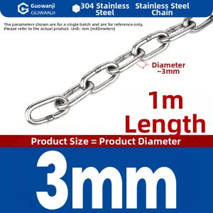 GUWANJI | Rustproof 304 Stainless Steel Chain 3mm