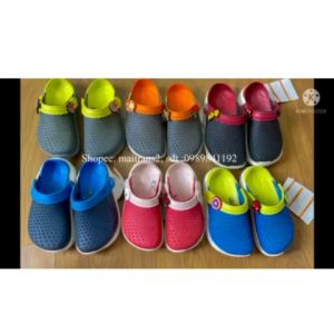 Giày Dép Cross Quai Ngang Bít Đầu Catbon Đen Viền Rằn Ri Giày Nhiều Size Từ 35 Đến 45. Đế Răng Cưa Chống Trơn Trượt Màu Trắng