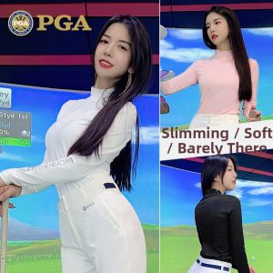 PGM GOLF | Thermal High Neck T-Shirt Womens Long Sleeve Top