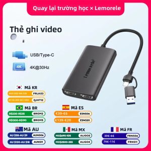 Lemorele | Thẻ Ghi Video 4K Lemorele USB/Type-C Tương Thích HDMI Để Phát Trực Tiếp Thẻ Ghi Hình Xbox PS4/5