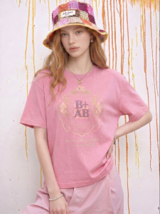 Vintage Retro Print Loose Short Sleeve Casual Slim T-shirt