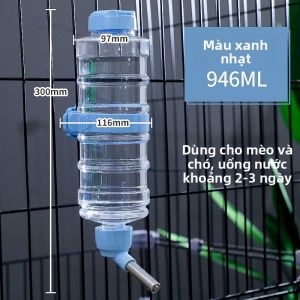 CHONGBOSHI | Bình Nước Treo Tự Động Cho Thú Cưng có Quả Cầu Lăn