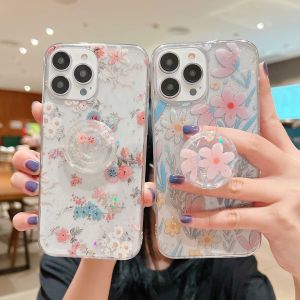 Kisscase Cho iPhone 14Promax/iPhone 14 Cộng Với Hoa Ốp điện thoại cho Iphone 13 12 11 Với Đứng Trường Hợp