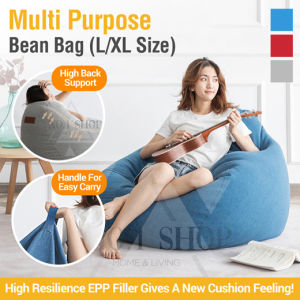 🇸🇬【Beans Filling included】Comfort Luxurious Bean Bag Sofa / Beanbag / Sofa Chair / Chair | Sofa | Soft | Lazy Sofa | for Kids Adults - Machine Washable and Soft Mink Bonded Cover